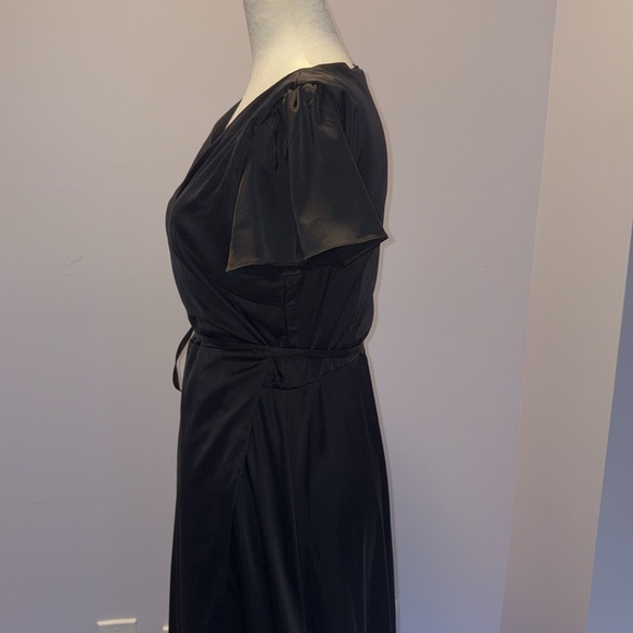 Baltic Born Krystal Satin Wrap Gown - Picture 4 of 8